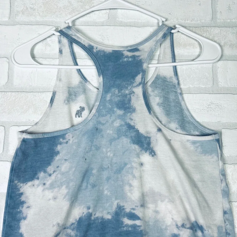 Abercrombie Kids Girls Blue White Tie Dye Twist Front Racerback Tank Top 15/16
